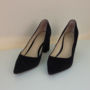 Marc Fisher Black Suede Heels.  Size 7 1/2